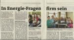 Zeitungsbericht Energieprojekt Bb